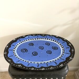 GANZ Bella Casa Blue Decorative Serving Platter